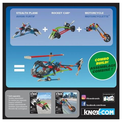 Neco  Knx-17008  K'Nex Stealth Plane
