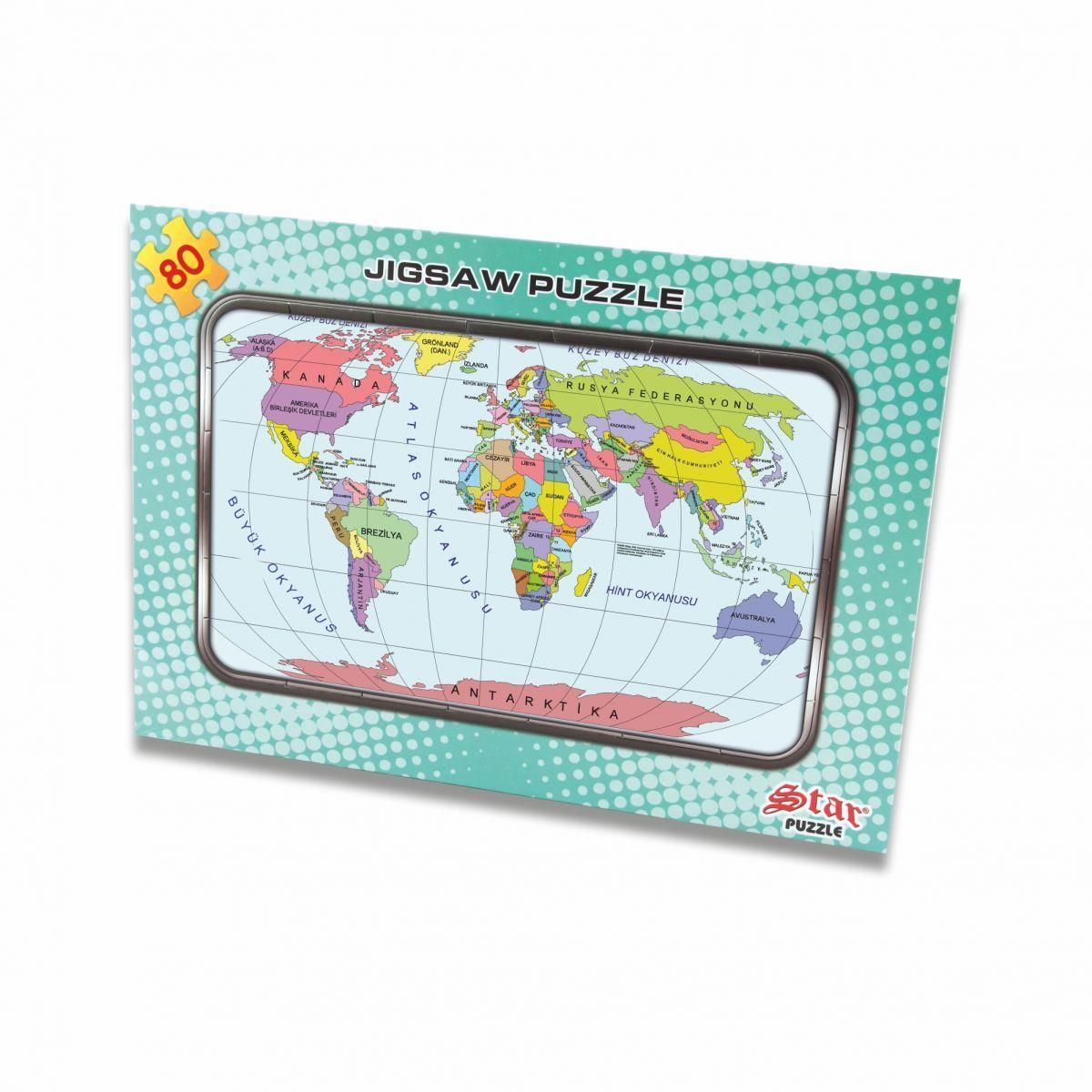 Star 1100110 Dünya Harita Yapboz Büyük 30*40