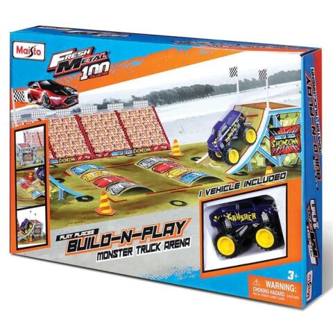 Neco  May-12530  Fresh Metal Build-N-Play Monster Truck Arena Set