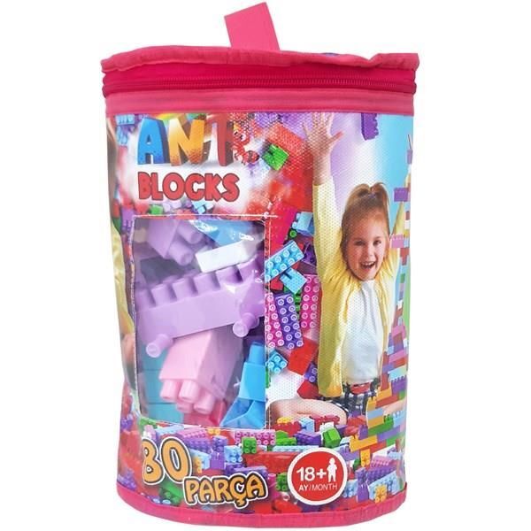 Asya Ant082 Çantalı Blocks Pastel 80 Prç. *24