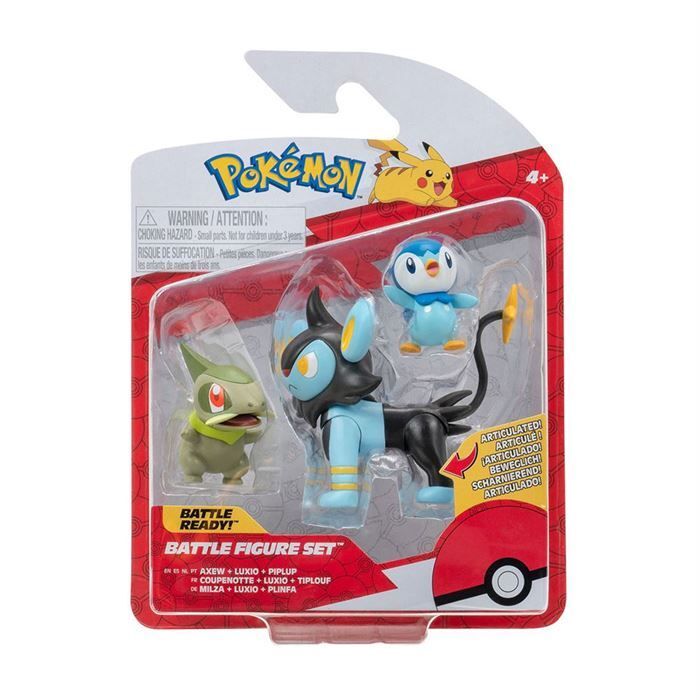 Neco  Pok-95155-R  Pokemon Battle 3'Lü Figür Seti Seri 16 Asorti