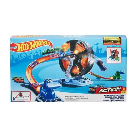 Mattel Gjm77 Hot Wheels Dönen Tekerlek Macerası Yarış Seti*4