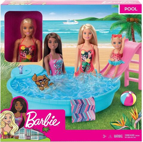 Mattel Ghl91 Barbie Ve Havuzu Oyun Seti*4
