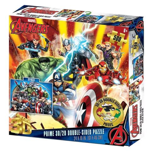 Neco Prm-37556 Marvel Avengers 500 Prç Çift Taraflı Puzzle
