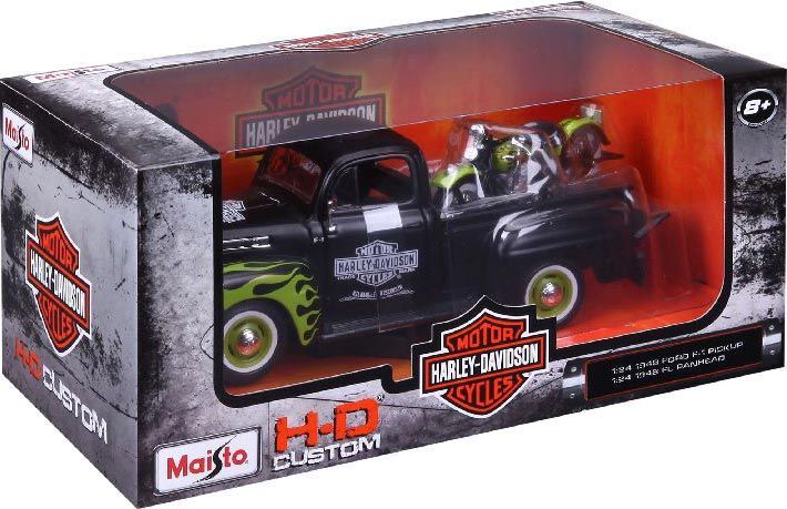 Neco May-32171 1:25 1948 Ford F-1 Pickup + 1:24 1948 Fl Panhead