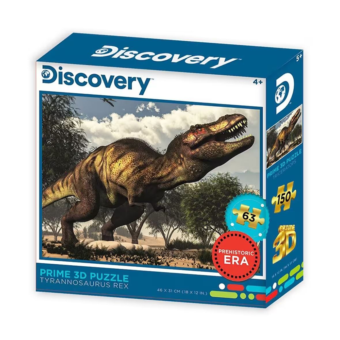 Neco Prm-20925 Prime 3D-Discovery Tyrannosaurus Rex-63 Parça Puzzle