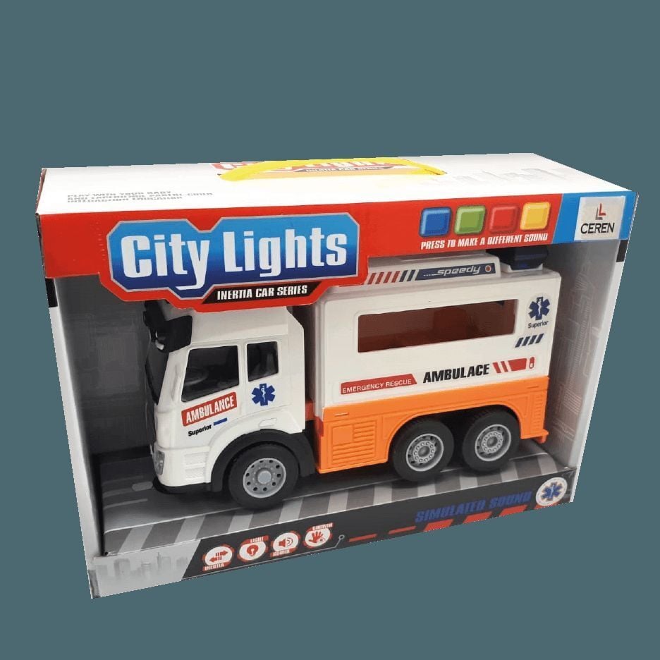 Ctoy 89-207B Işıklı Ve Sesli  Ambulans Kamyon*36