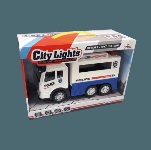 Ctoy 89-302A Işıklı Sesli Ve Pilli Polis Kamyon*36