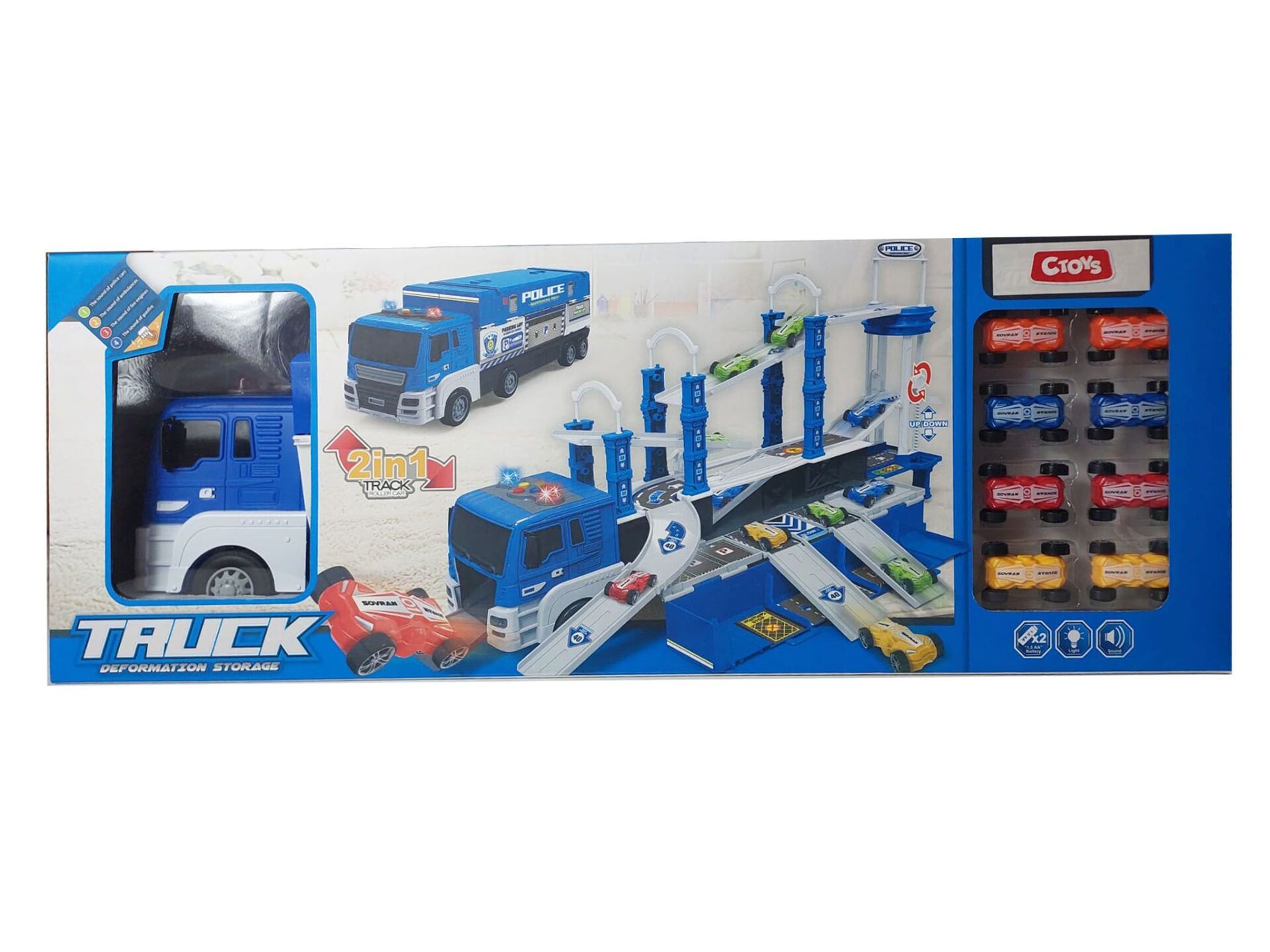 Ctoy-660-S17 Işıklı Müzikli Taşıyıcı Polis Tır