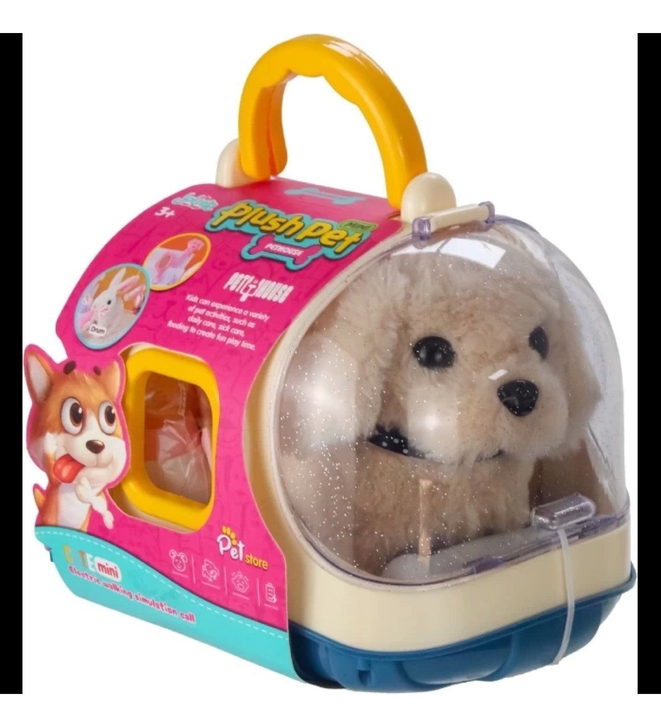 Prestij Mc-1041 Çantalı Pilli Yürüyen Peluş Köpek