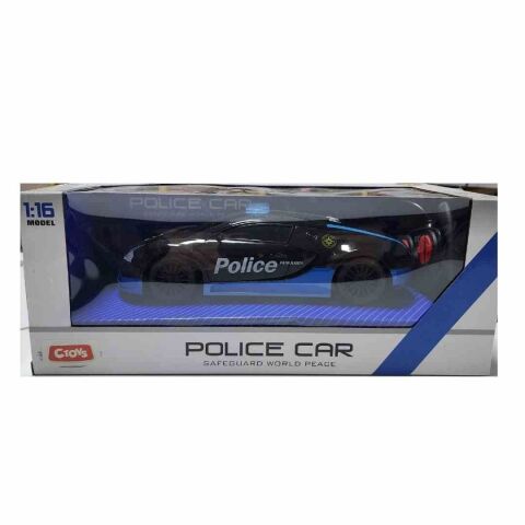 Ctoy-Qx3689-A4 Işıklı Ve Sesli Uzaktan Kumandalı Polis Arabası 1:16